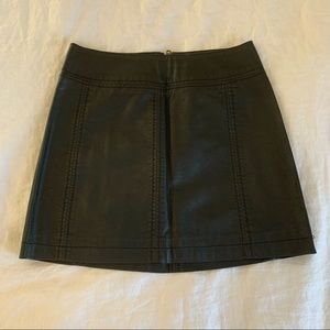 Free People Modern Femme Faux-Leather Mini Skirt